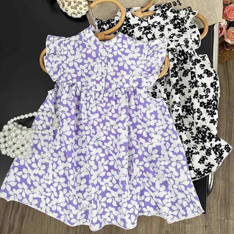 ・スタイル: 韩版・生地: 混紡・スカートの種類: ワンピース・安全レベル: B类・主な生地の組成: ポリエステル繊維90%・対象性別: 女・適切な年齢: 中小の子供(3〜8歳、100〜140cm)・柄: 花柄・袖丈: ノースリーブ・スカー...