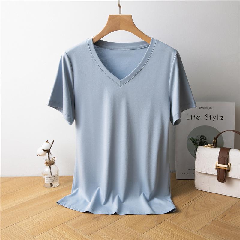 Tシャツ レディース 半袖 トップス カットソー 桑シルク シルケット綿 シルケットコットン 純綿 綿100% ゆるTシャツ 宽松 ゆったりめ ラウンドネック 丸首 インナー インナーシャツ アンダーウェア 都市 カジュアル 普段使い 白 ホワイト