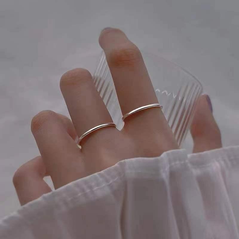 指輪 ペアリング シルバー999 シンプル 極細リング アクセサリー 記念日 プレゼント 光沢