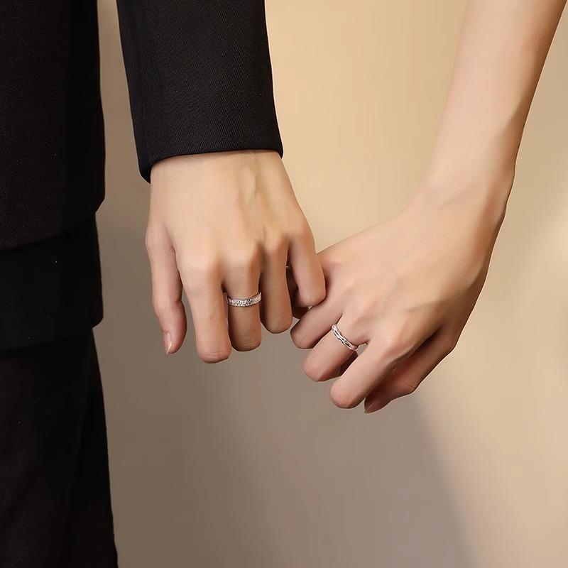 指輪 ペアリング レディース メンズ シルバー 999 銀製 カップル 小さめ 幾何学模様 電気メッキ 指輪 ..