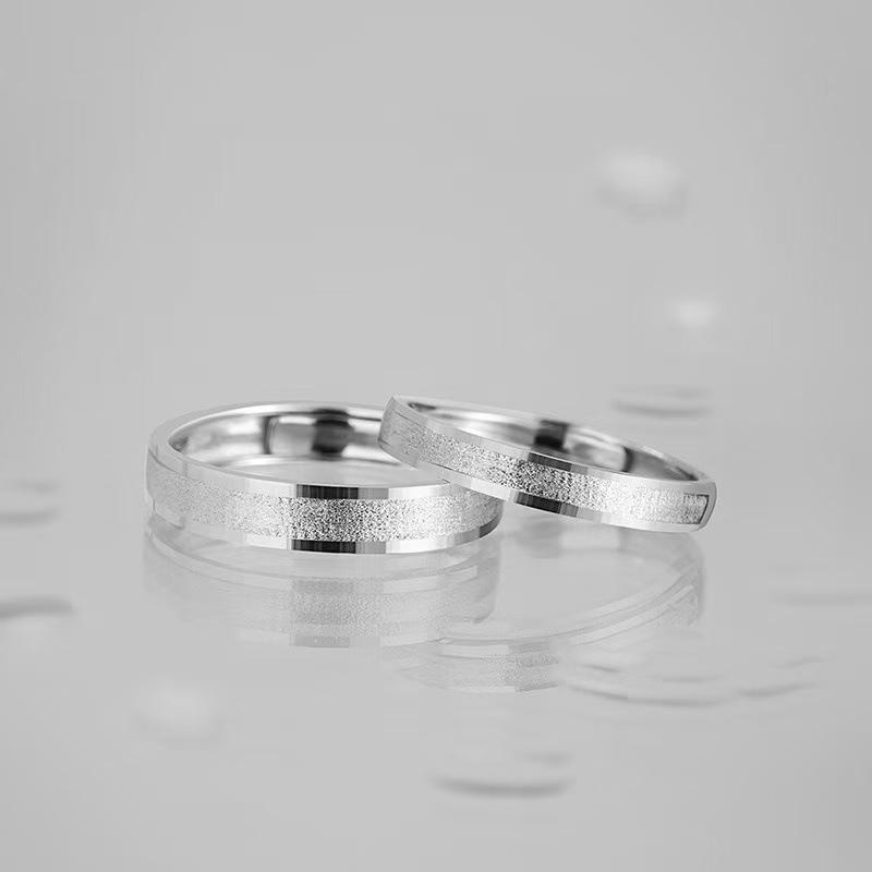 指輪 ペアリング 男性用 女性用 ファッション 銀 スターリングシルバー999 磨き ラッキーアイテム 通勤 デート 普段使い 星形 白金色