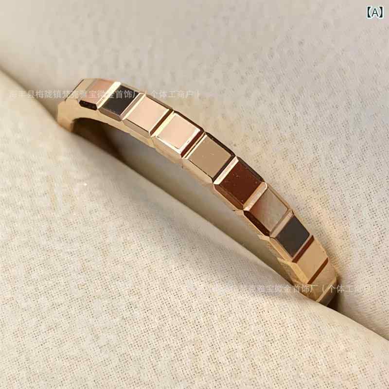 指輪 ペアリング 幾何学模様 V金 電気メッキ加工 接触冷感 5号 6号 7号 8号 9号 ローズゴールド ホワイ..