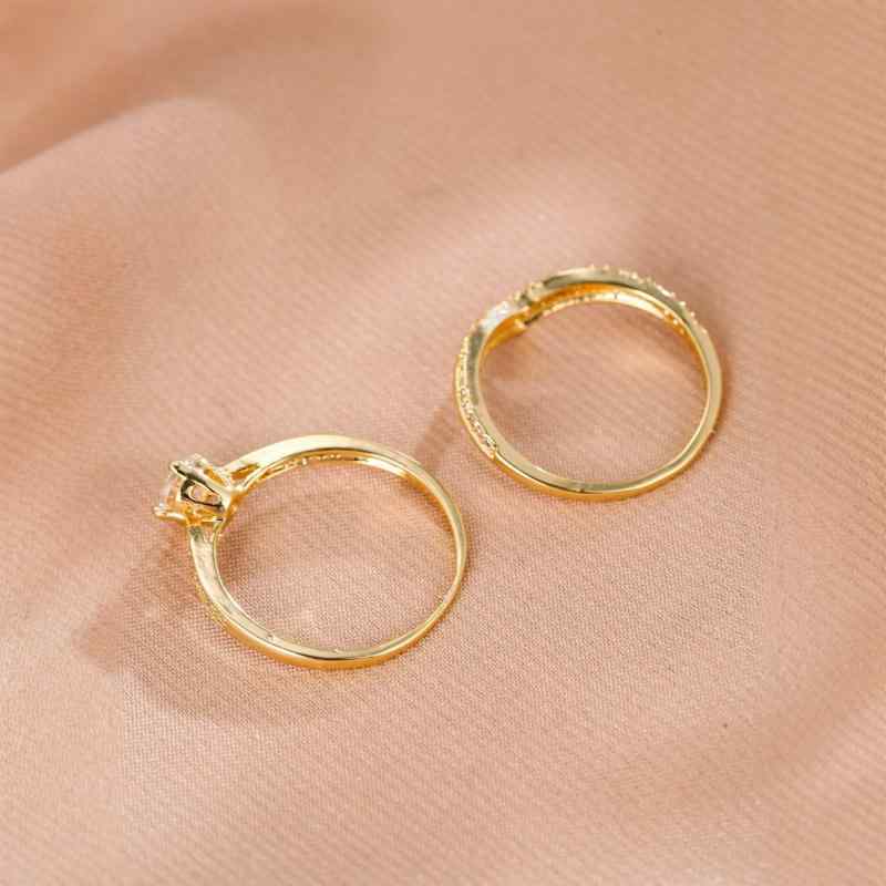 指輪 レディース ペアリング ジルコニア 結婚指輪 幾何学型 リング ゴールド シルバー かわいい 普段使い