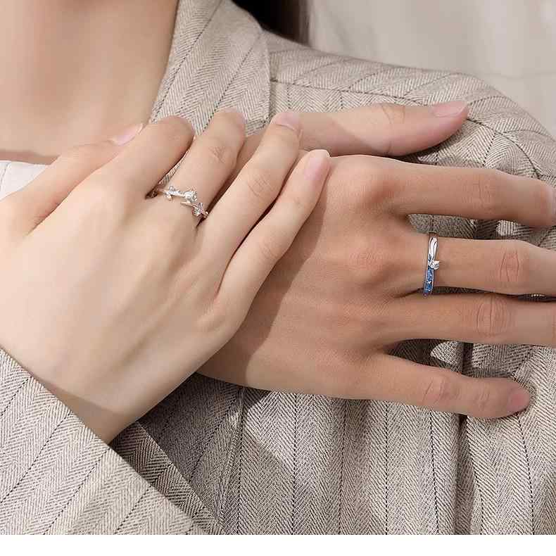 指輪 ペアリング 小王子 バラ 999 シルバー S925 純銀製 カップル 活口 調整可能 婚約 結婚式 ラッキーアイテム プレゼント 男性用 女性用