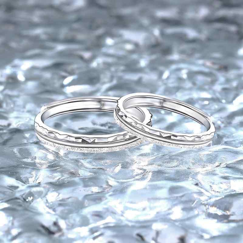 指輪 ペアリング シルバー999 スターモチーフ カップル お揃い 韓国風 ファッションリング フリーサイズ 調節可能 ラッキーアイテム