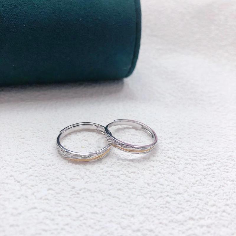 指輪 ペアリング S999シルバー 男性用 女性用 高級感 幾何学模様 Tindal現象 電気メッキ加工 調節可能 ファッション 通勤