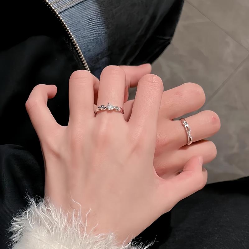 指輪 ペアリング キューピッドの矢 シルバー925 アニマルモチーフ 高級感 電気メッキ加工 ファッション..