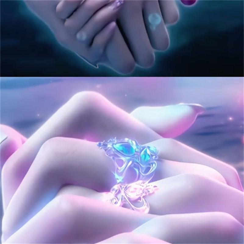 指輪 二次元 花柄 ペアリング 高級感 銅製 電気メッキ加工 調節可能 男女兼用 オリジナル