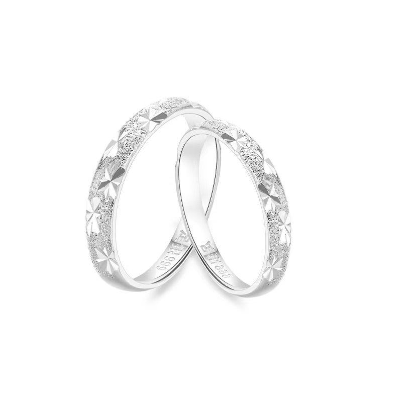 指輪 ペアリング s999純銀製 スターリングシルバー 満天星 キラキラ 星屑 シンプル ラッキーアイテム ..