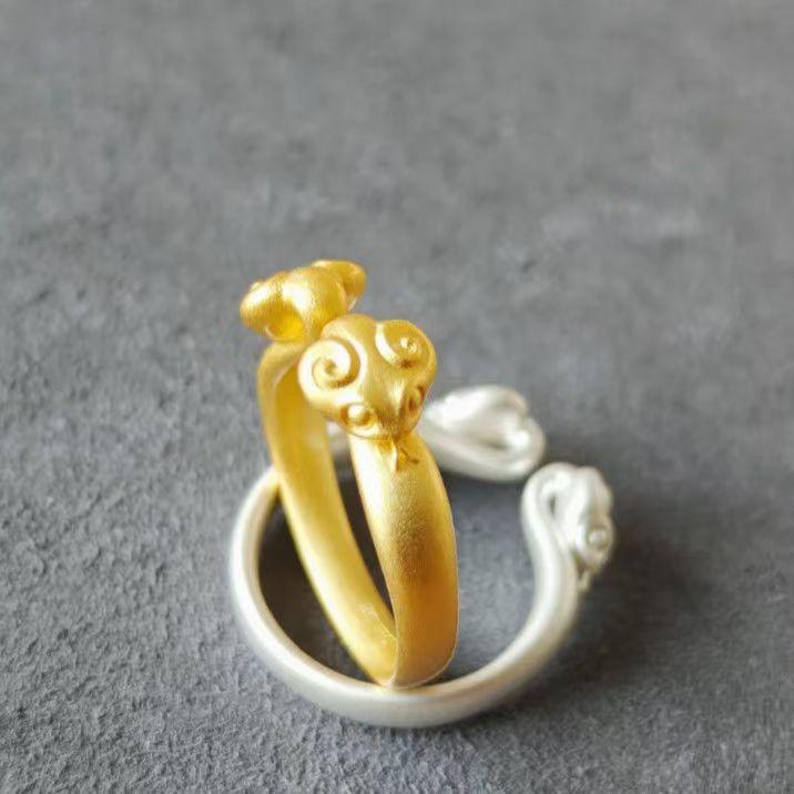 指輪 ペアリング スネークリング 蛇 へび 開運 ラッキーアイテム アニマルモチーフ アクセサリー 金 銀