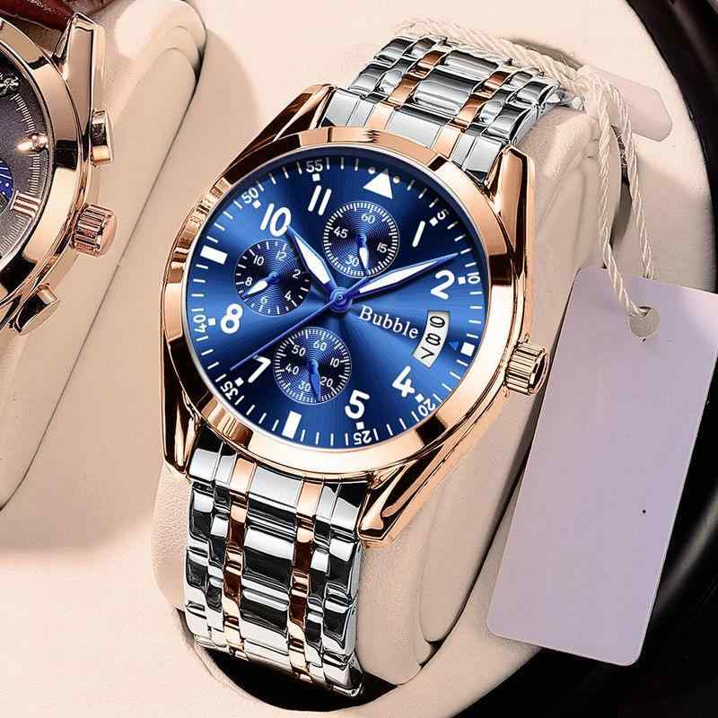 腕時計 メンズ 男性用 自動巻き 防水 夜光 アナログ クォーツ時計 ステンレス 高級感 カジュアル 日常生活