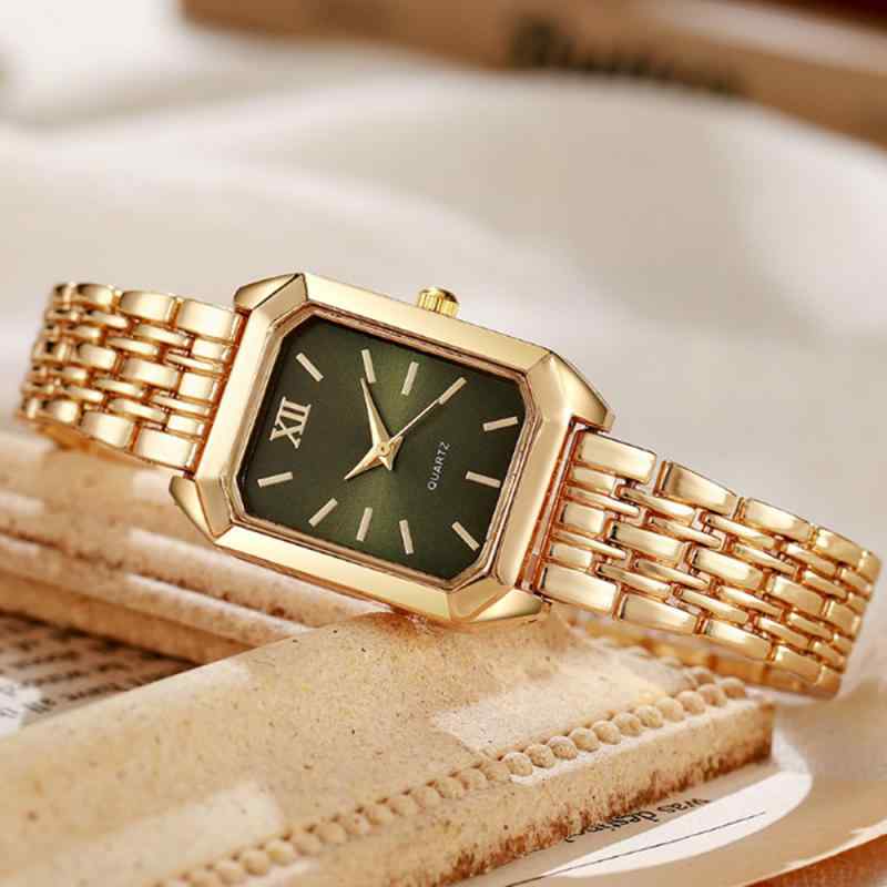 腕時計 レディース ガールズ ファッション クォーツ アナログ 薄型 ステンレススチールバンド スクエア..