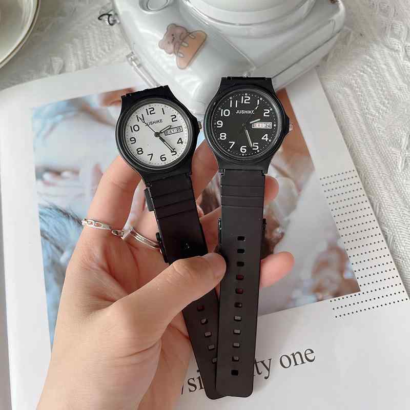 腕時計 子供 男の子 女の子 学生 試験用 静音 アナログ デジタル 薄型 軽量 ラバーベルト