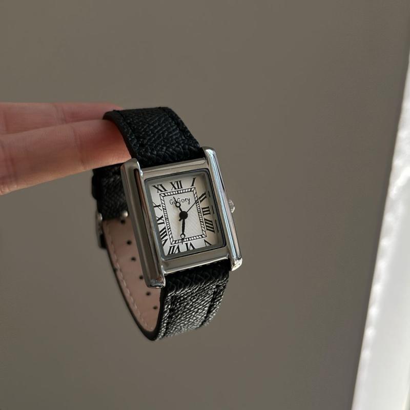 CITIZEN - 腕時計 レディース 小さめ アナログ クォーツ 韓国風 ファッション ウォッチ スチール 高級感 エレガント アングラレッド スクエア 女性用 普段使い