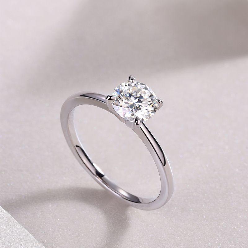 指輪 レディース メンズ S925 シルバー モアサナイト 1ct 2ct ペアリング 結婚 高級感 幾何学 通勤 フ..