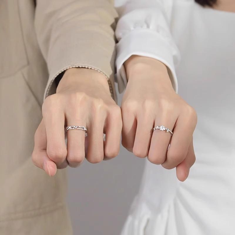 指輪 ペアリング レディース メンズ シルバー925 ガーデニア 花 フラワーモチーフ 高級感 オープンリング フリーサイズ ラッキーアイテム