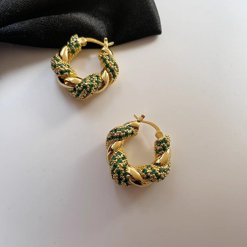 イヤリング レディース ゴールド 電気メッキ加工 幾何学模様 アレルギー対応 レトロ ヴィンテージ風