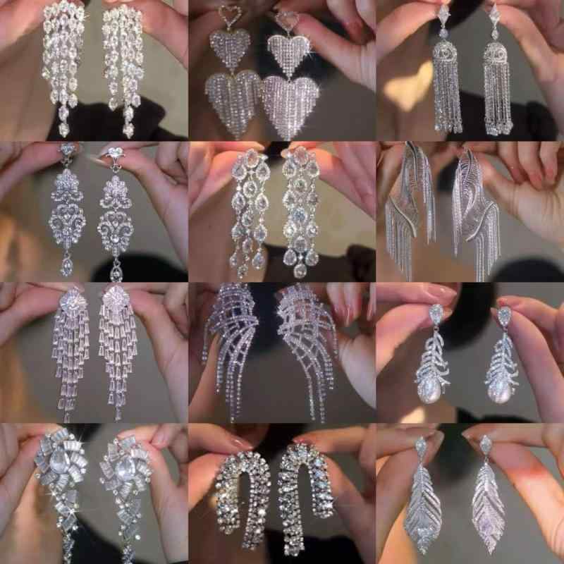 ピアス レディース シルバー925 針 満点 ジルコニア 不規則 イヤリング 精巧 豪華 デザイン 小さめ フ..