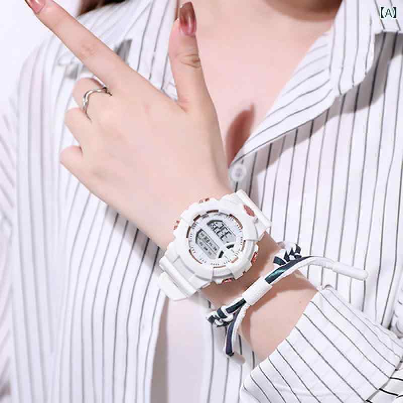 OMEGA - 腕時計 男性用 メンズ 学生 スポーツ 多機能 ファッション 潮流 ナイトライト 蓄光 ブラック レッド ブルー グリーン