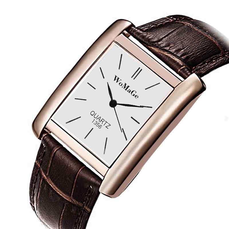 CARTIER - 腕時計 男性用 ファッション スクエア アナログ ウォッチ 合金 仿皮 普段使い