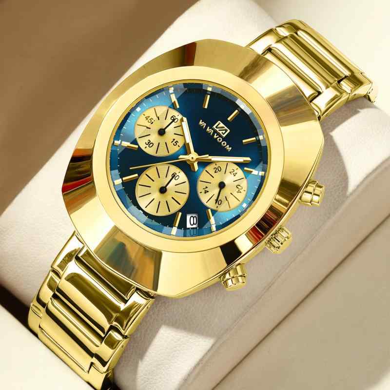OMEGA - 腕時計 男性用 多機能 カレンダー 防水 夜光 ステンレス クォーツ アナログ カジュアル