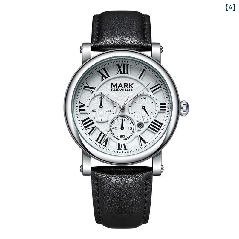 腕時計 男性用 スポーツウォッチ クォーツ アナログ 30M防水 レザー ステンレススチール 文字盤 合金 東北アジア 中東