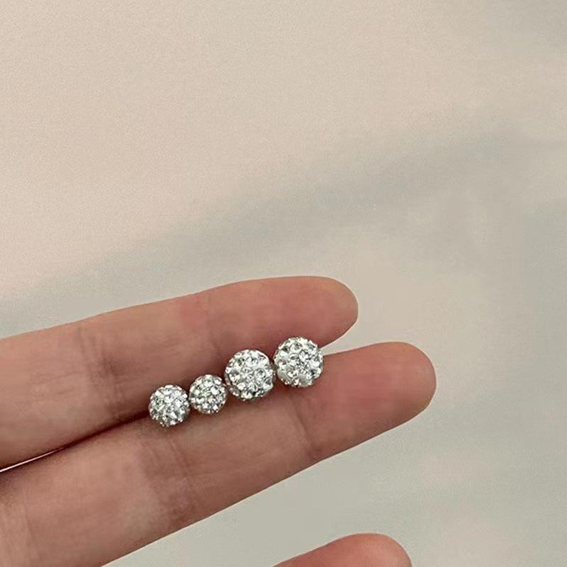 ピアス レディース 999純銀 満天星 ジルコニア シルバー ゴールド ブラック 小さめ 丸玉 スタッドピア..