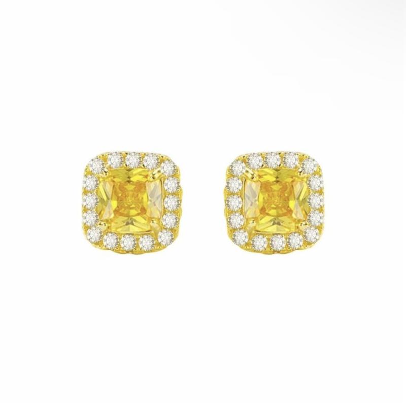 ピアス レディース キューブ型 電気メッキ加工 新中式 個性派 トレンド かわいい アクセサリー