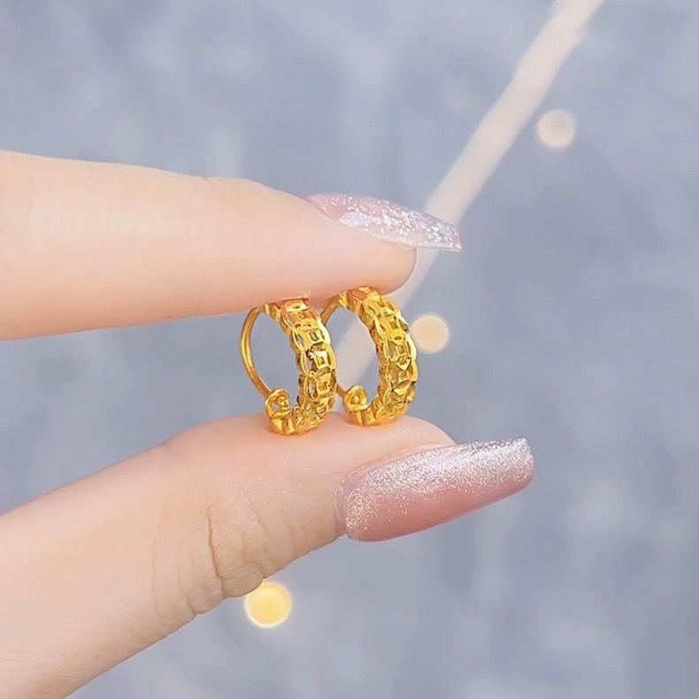 イヤリング レディース 車花 銅貨 コイン ラッキーアイテム 小洒落感 レトロ 幾何学模様 ファッション ..