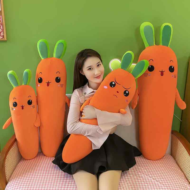 ぬいぐるみ 女の子 抱き枕 洗える 抱き枕カバー付き 人参 ニンジン かわいい 柔らかい 癒し 安眠 快眠 ..