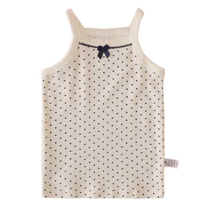 子供服 キャミソール 女児用 タンクトップ 2枚セット 綿100% メッシュ 通気性 ノースリーブ トップス 薄手 かわいい ガールズ 春夏
