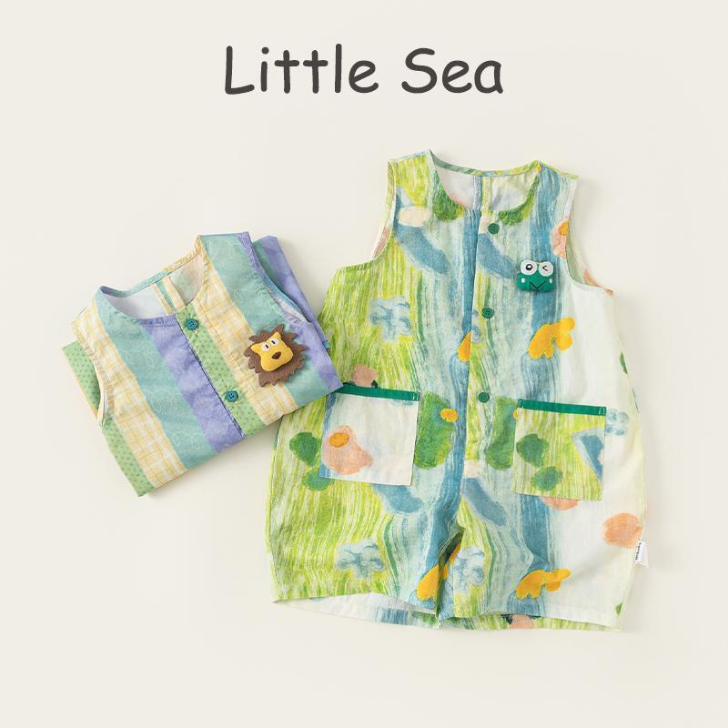 ベビー服 男の子 ノースリーブ ロンパース 薄手 コットン サロペット オーバーオール 80 90 100 110 12..