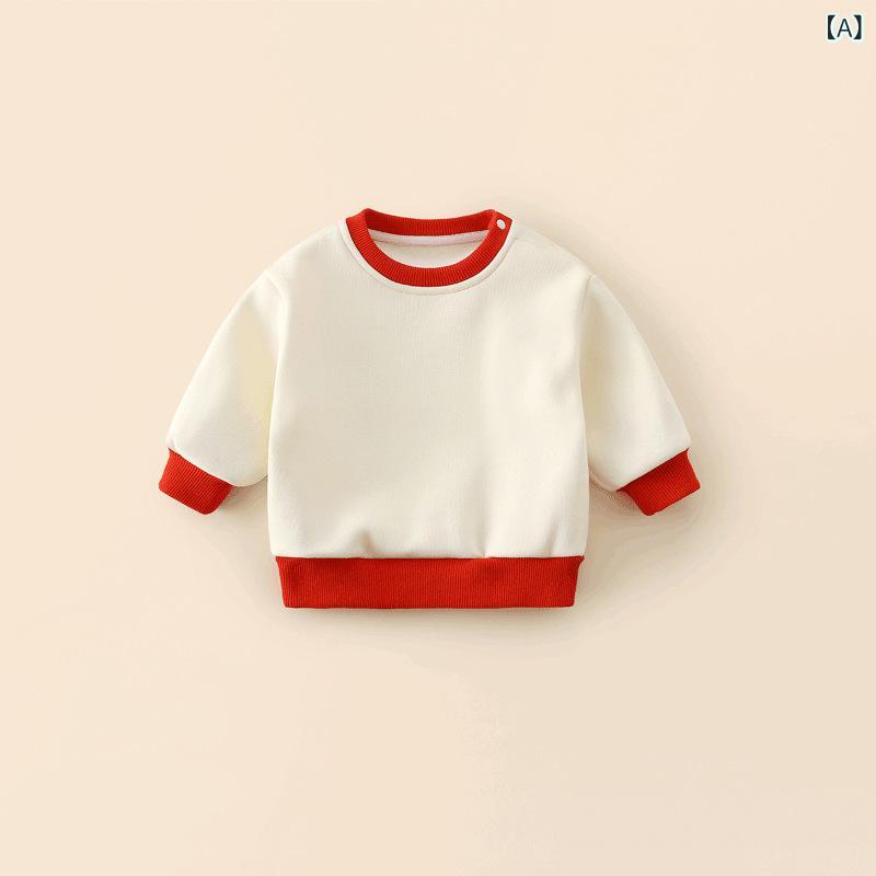ベビー服 秋冬 長袖 トップス パンツ 上下セット 80 90 100cm 厚手 かわいい 普段...