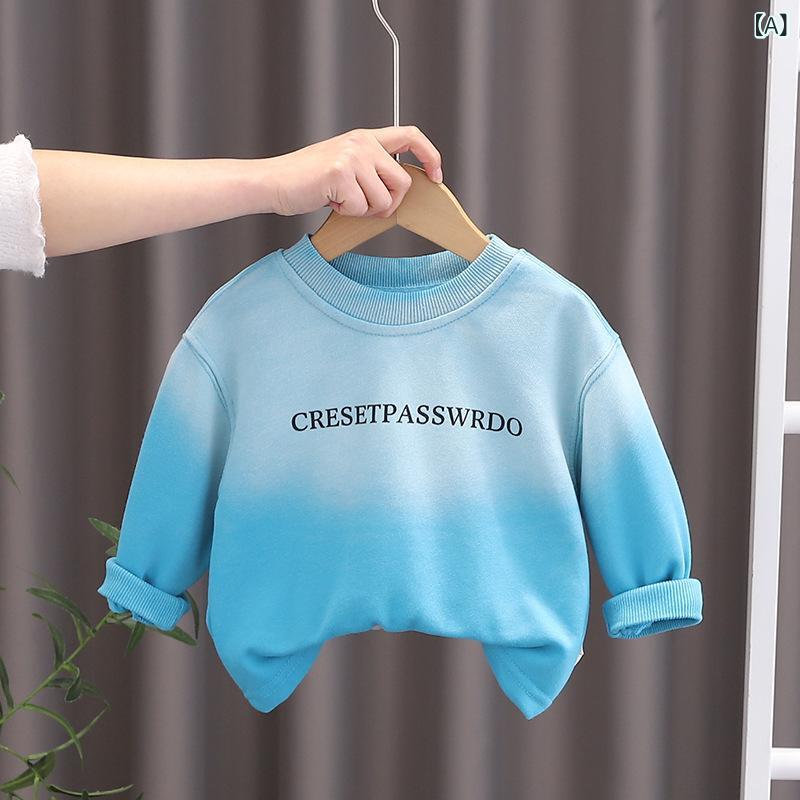 キッズ スウェット 春秋 男の子 トレーナー 絞り染め アルファベットプリント 韓国...