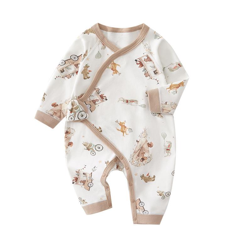 ベビー服 ロンパース 春秋 新生児 長袖 綿100% 赤ちゃん 男女兼用 蝶ネクタイ かわいい 普段使い