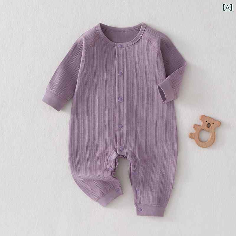 ベビー服 新生児 純綿 カバーオール ロンパース 春秋 男女兼用 赤ちゃん 乳幼児 長...