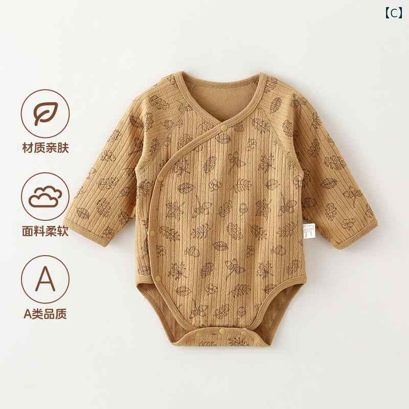 ベビー服 長袖ロンパース 純綿 ベビー 肌着 カバーオール 春秋 男女兼用 新生児 赤...