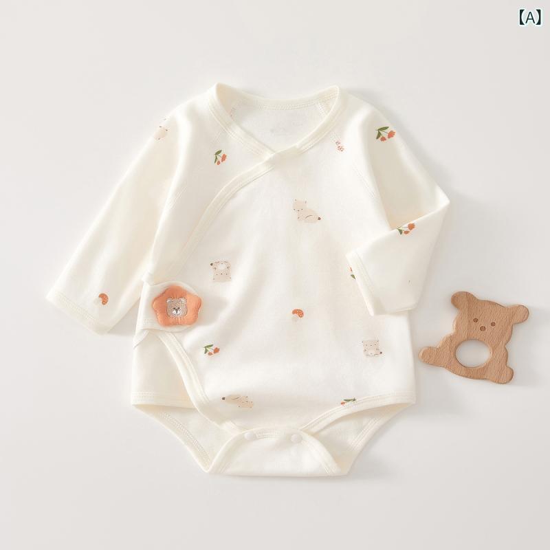ベビー服 新生児 赤ちゃん 純綿 長袖 ロンパース 春秋 冬 乳児 肌着 カバーオール ...