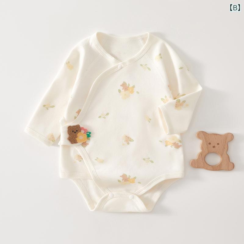 ベビー服 新生児 赤ちゃん 純綿 長袖 ロンパース 春秋 冬 乳児 肌着 カバーオール ...