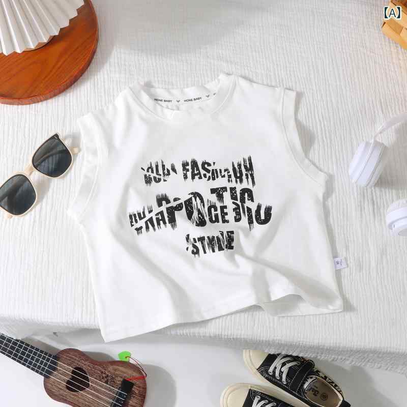 シャドーテールのキッズ タンクトップ Tシャツ 男の子 プリント コットン100％ 子供服 ラウンドネック カジュアル スポーツ 普段使い かわいい 80cm 90cm 100cm 110cm 120cm 130cm 140cm 150cm 160cm｜アングル2