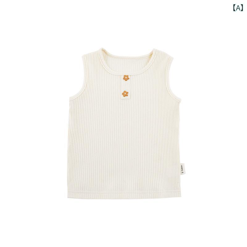 キッズ 女の子 ニットベスト ベビー服 韓国風 ノースリーブ トップス 子供服 コッ...