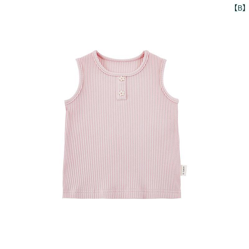 キッズ 女の子 ニットベスト ベビー服 韓国風 ノースリーブ トップス 子供服 コッ...