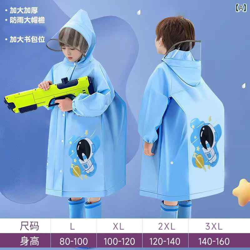 レインコート キッズ 子供用 男の子 女の子 幼稚園 小学生 全身防水 リュック対応 雨具 パープル クロ..