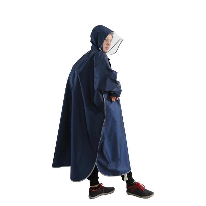 レインコート キッズ 子供 大人 親子 バイク用 ポンチョ 分離型 M L XL XXL 緑 紺 ベージュ 防水 撥水