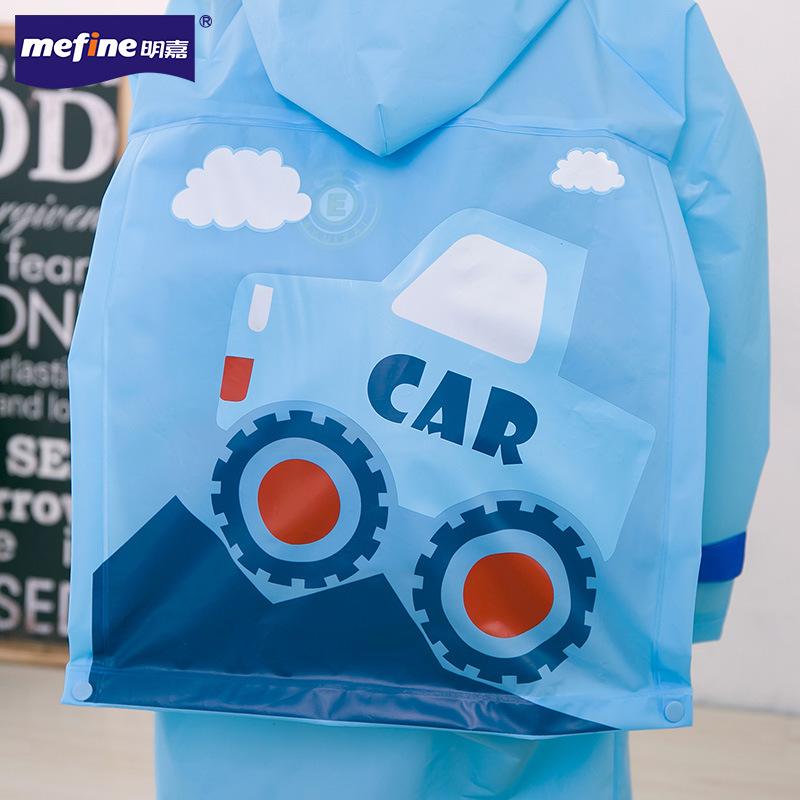 Rain Gear - レインコート 子供用 リュック対応 フード付き EVA素材 厚手 キッズ 小学生 アウトドア 遠足 通学 かわいい 防水 軽量 ピンク イエロー ブルー