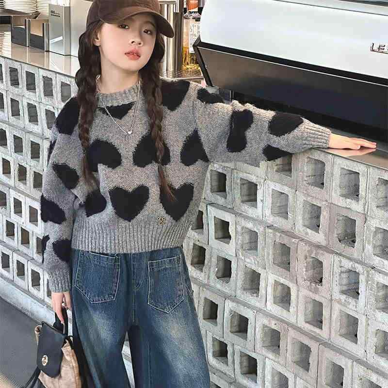 ニット キッズ 女の子 子供服 セーター 秋冬 長袖 プルオーバー トップス カットソー 丸首 無地 普段着..