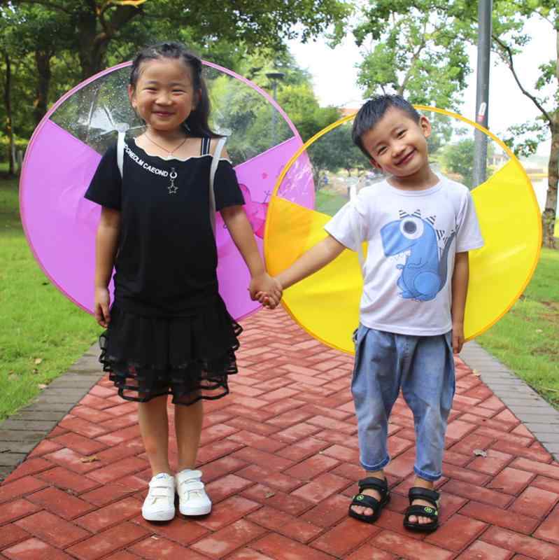 子供用レインコート ケープ フード付き 透明 防水 携帯 ポンチョ 保育園 幼稚園 アウトドア 旅行