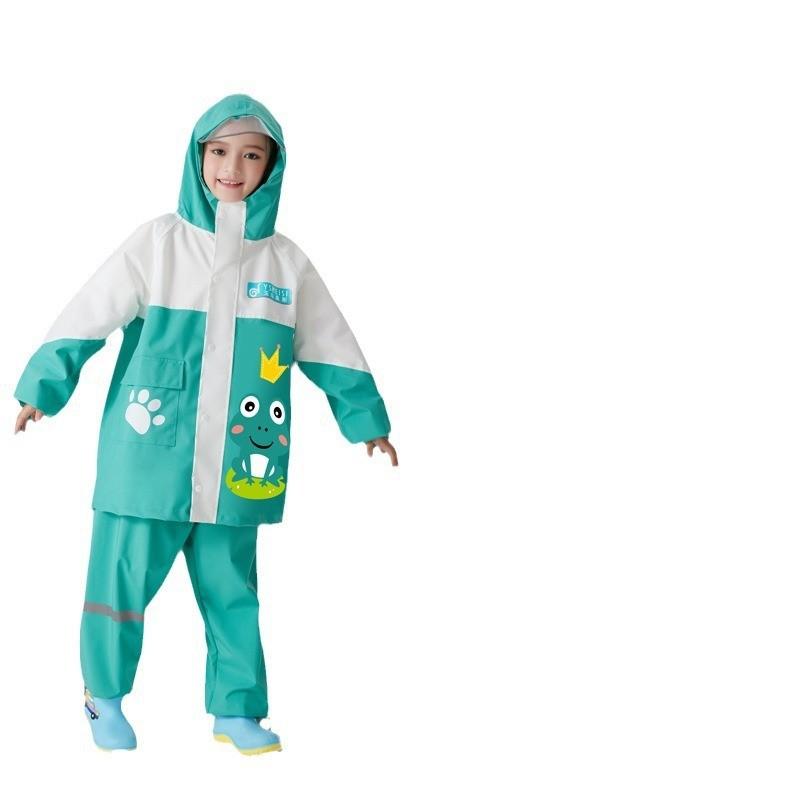 レインコート キッズ 子供用 男の子 女の子 上下セット 防水 幼稚園 小学生 幼児 カッパ ズボン フード付き かわいい
