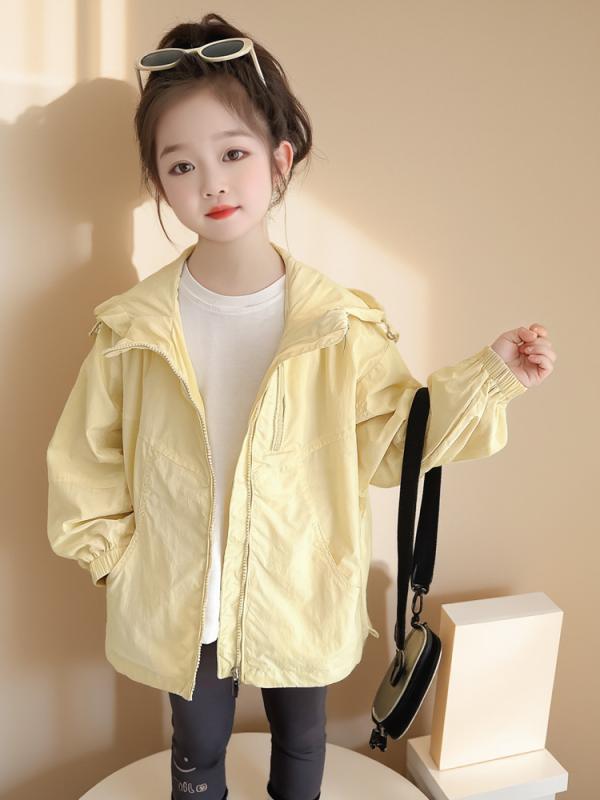 キッズ ガールズ マウンテンパーカー 春物 アウター フード付き ジャケット かわいい 韓国風 おしゃれ ..