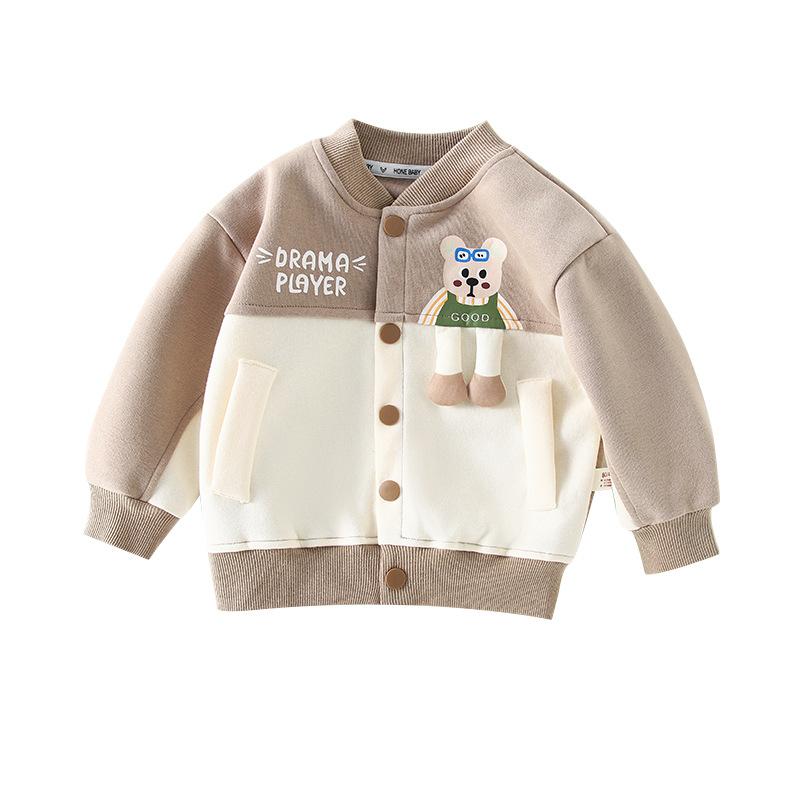 キッズ 野球 ジャケット 春秋 ベビー服 配色 トップス 男の子 女の子 韓国風 スポーツ アウター 綿 長..